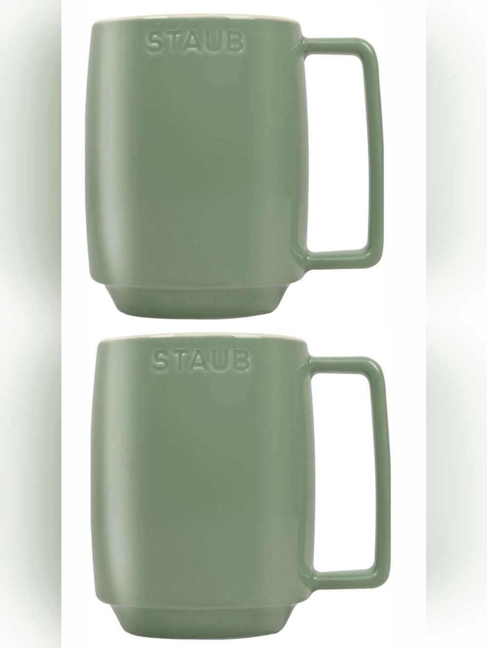 Set of 4 Eucalyptus Staub Ceramic Cups / Mugs